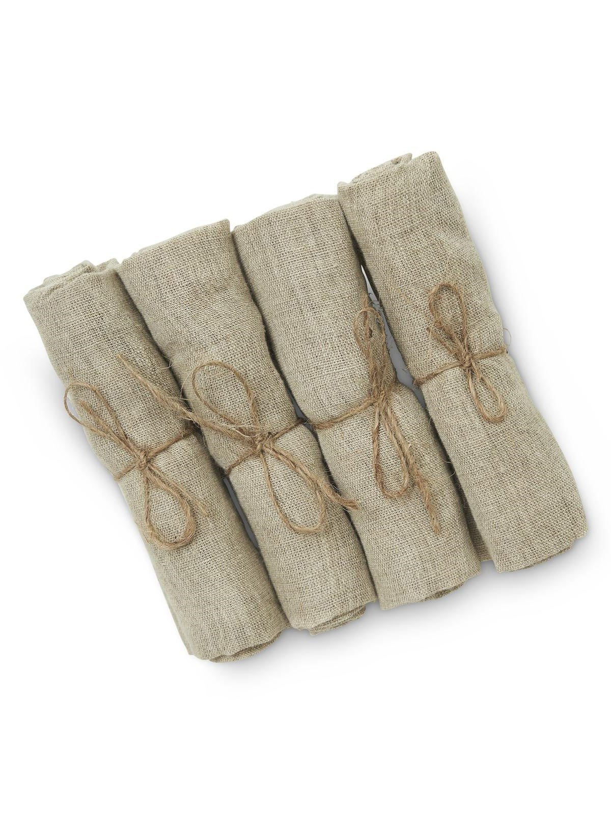Mandela Linneservett, 4 pack, Natur