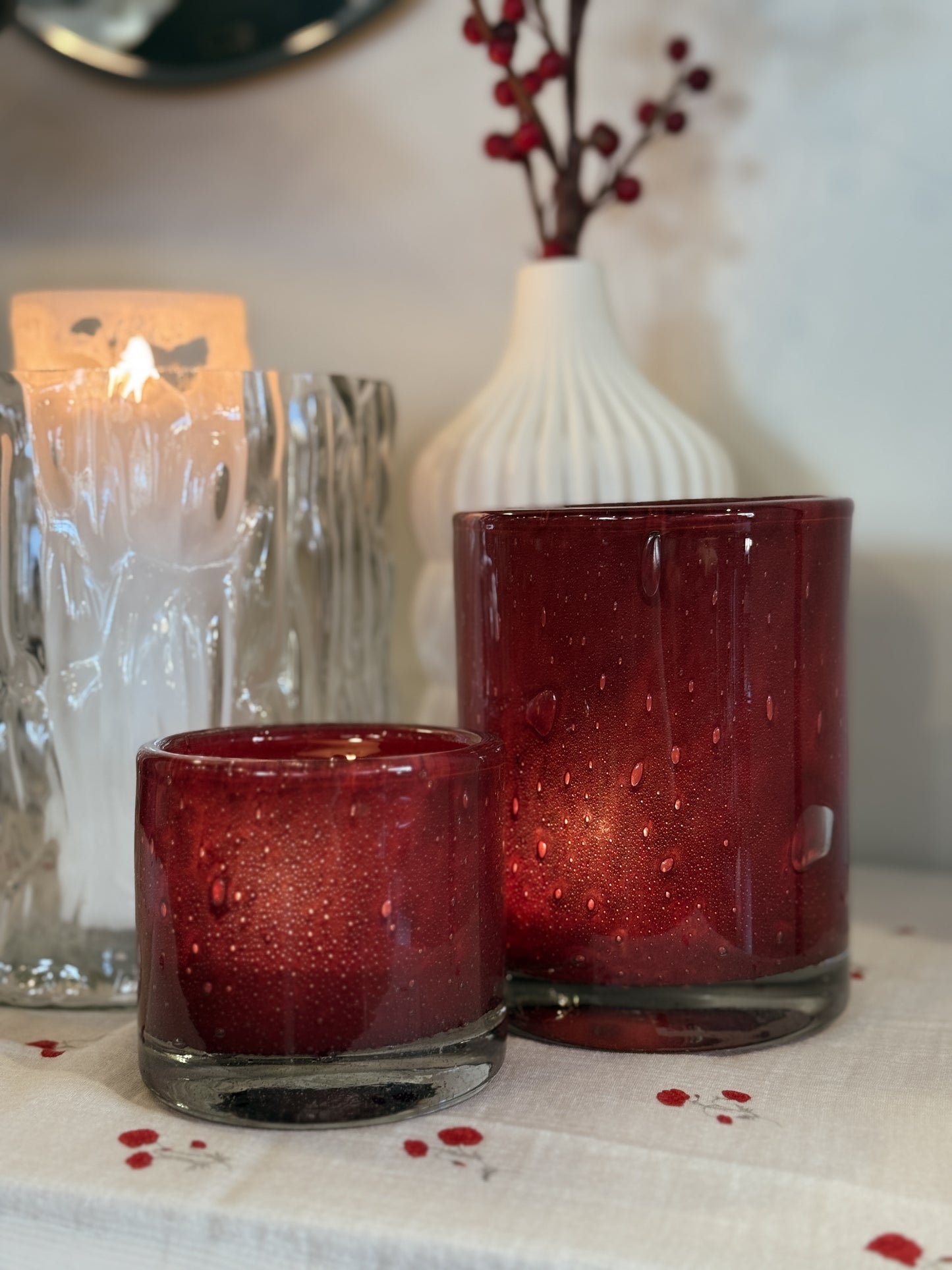 Ljuslykta Röd, 8,5 cm