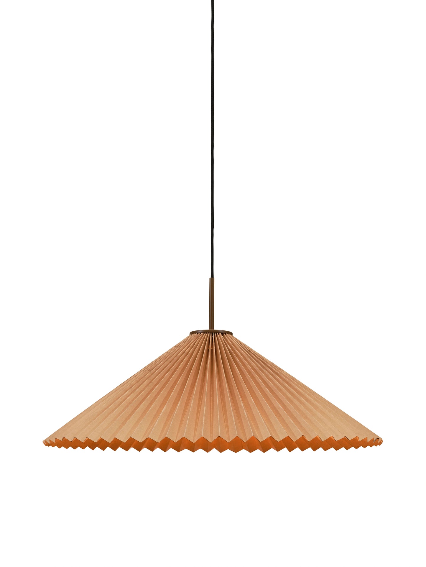 Dora Taklampa med Veckad Skärm, 60cm, Brun