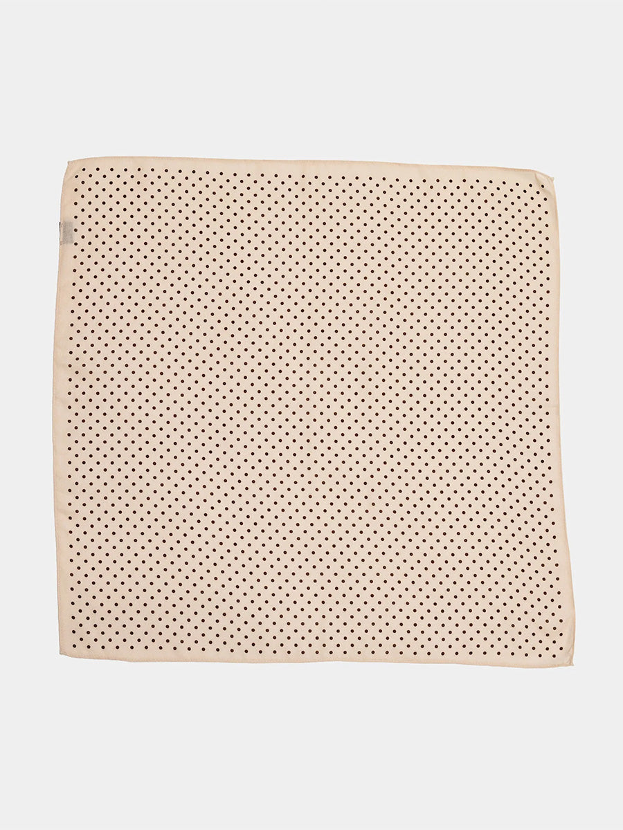 Dot Scarf, Creme/Brown