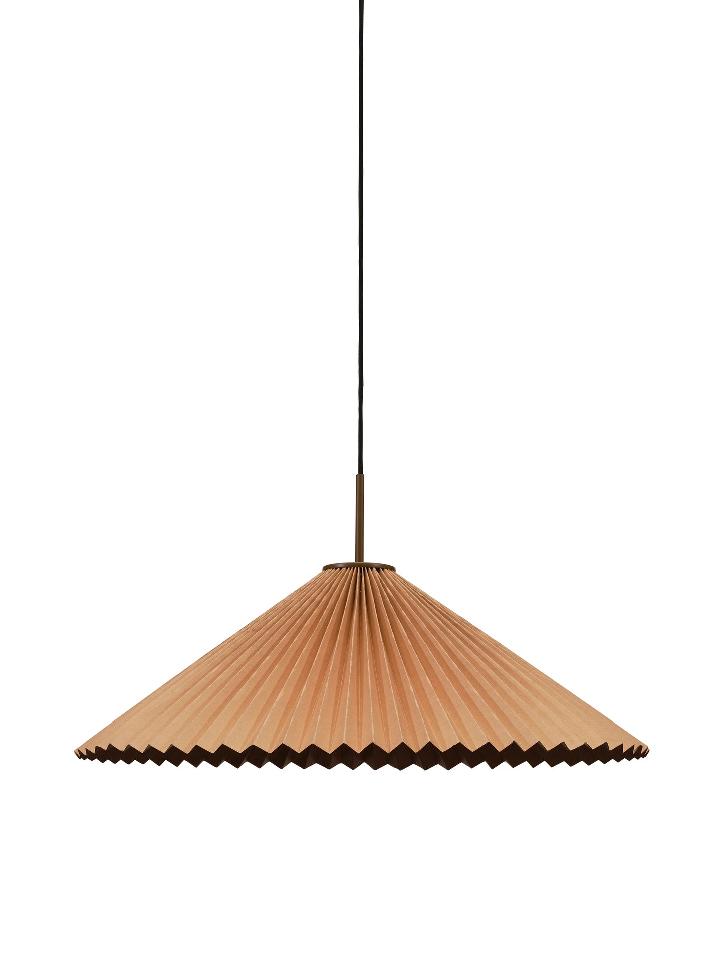 Dora Taklampa med Veckad Skärm, 60cm, Brun