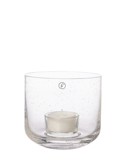 ERNST Ljuslykta 9 cm, Bubbligt Glas