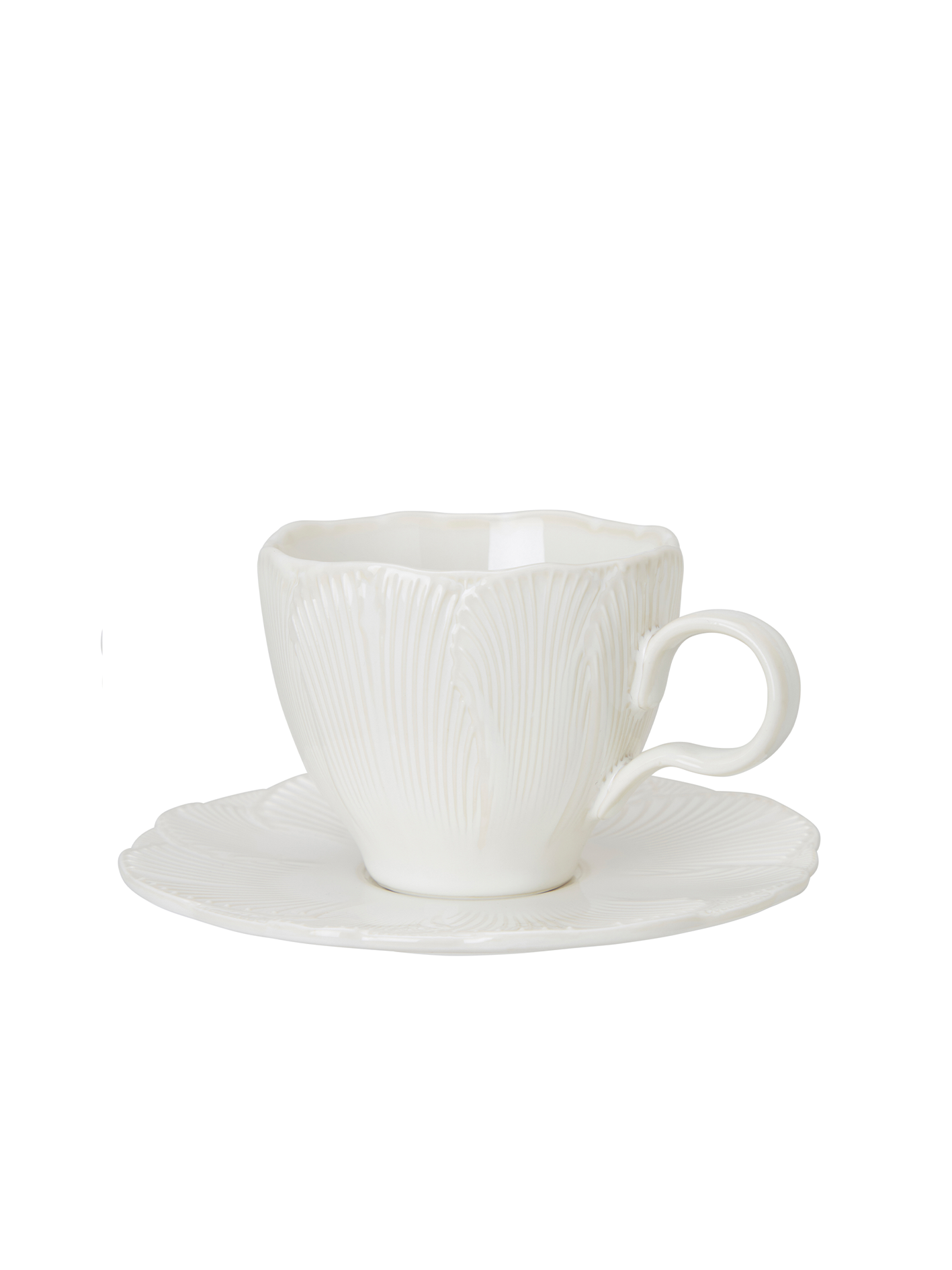 Flora Kopp med Fat, Offwhite