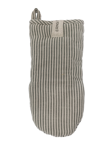 ERNST Grytvante, Grön/Beige Smal Rand