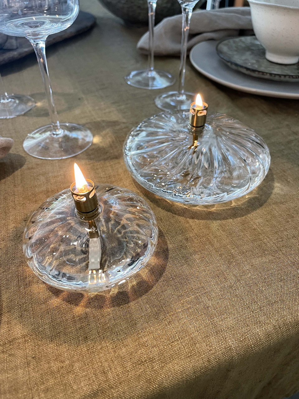 Oljelampa Disk, Elegant, M