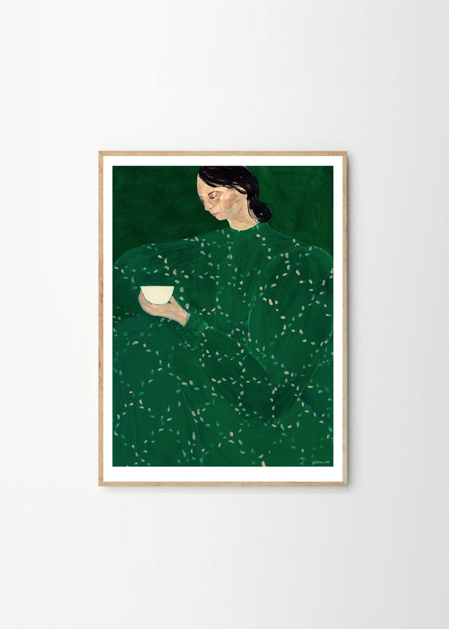 Print Sofia Lind, Coffee Alone At Place The Clichy, 50x70 cm