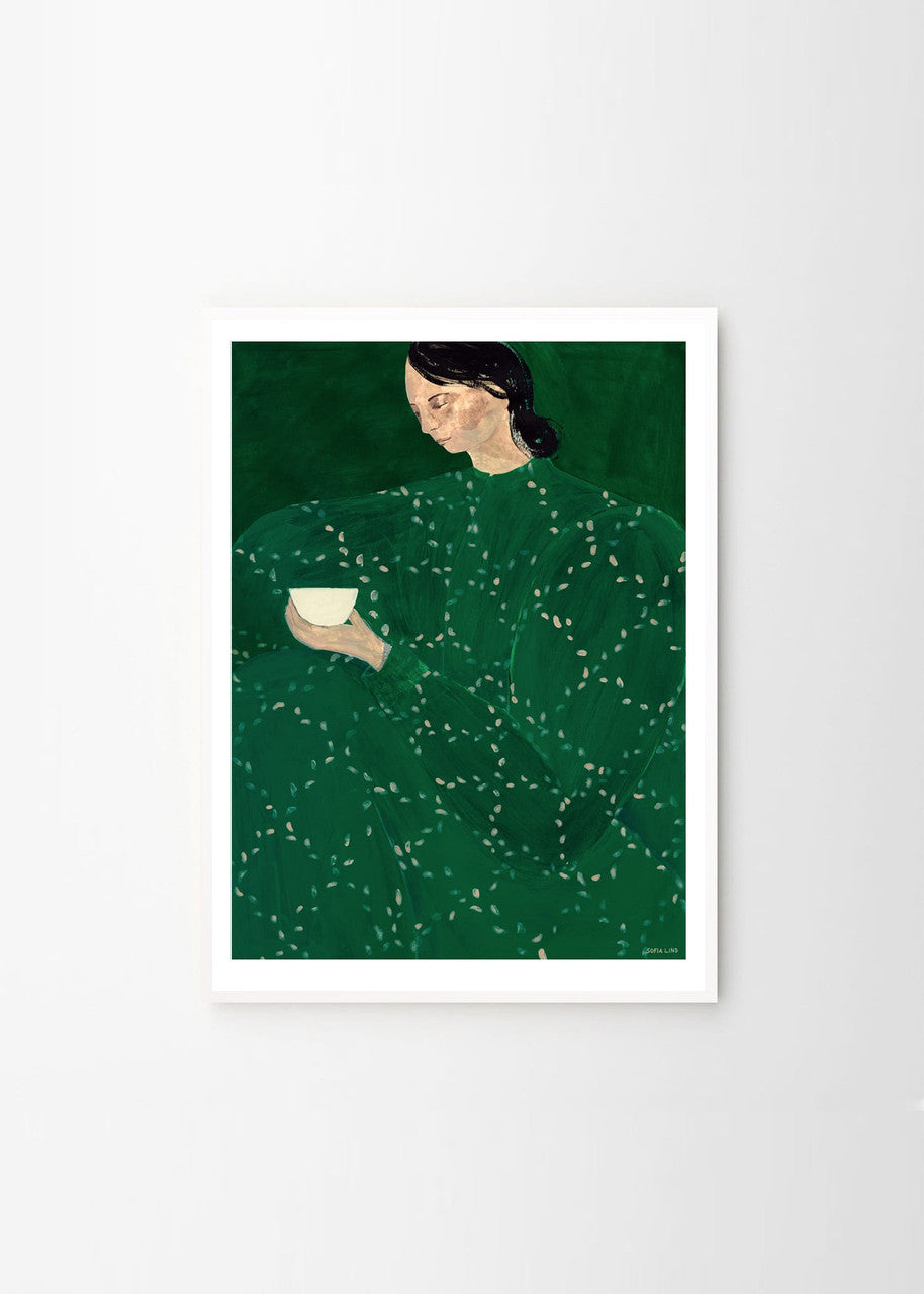 Print Sofia Lind, Coffee Alone At Place The Clichy, 50x70 cm