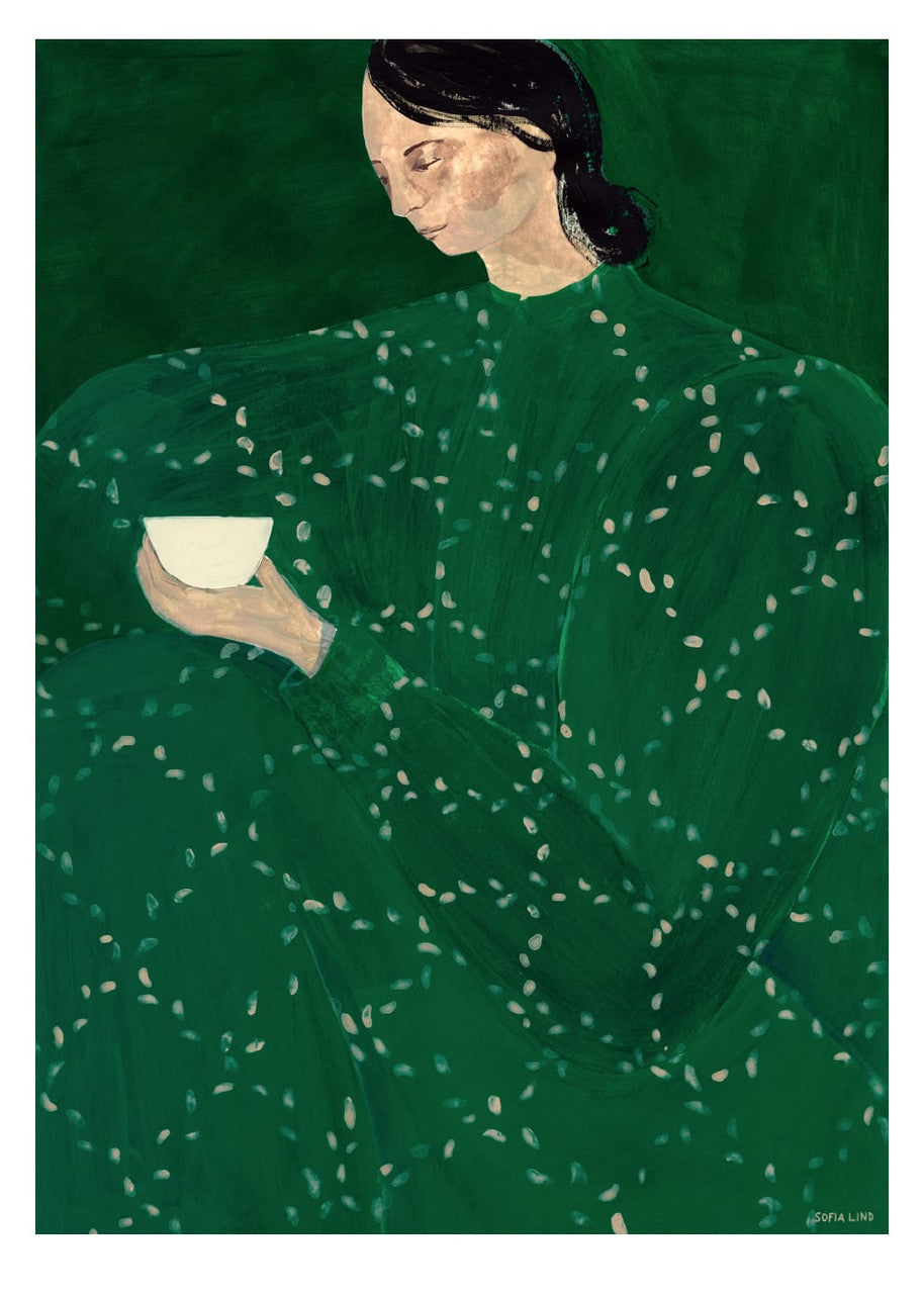 Print Sofia Lind, Coffee Alone At Place The Clichy, 50x70 cm