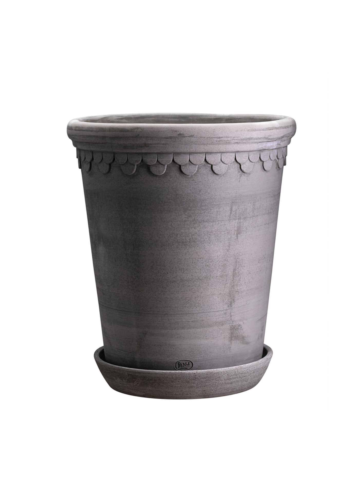 Köpenhamn Hög Kruka med Fat, Raw Grey, 10 cm