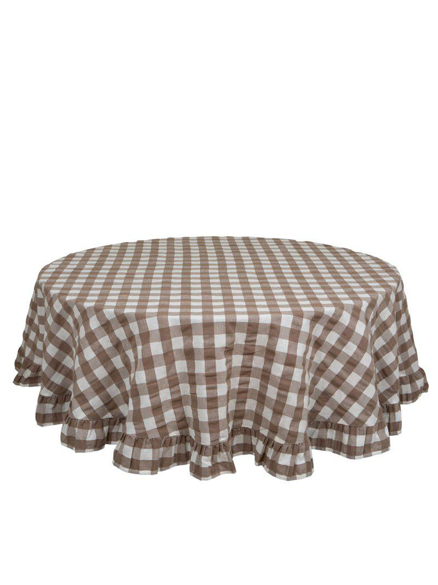 Lisa Rutig Duk, Rund 150 cm, Nougat
