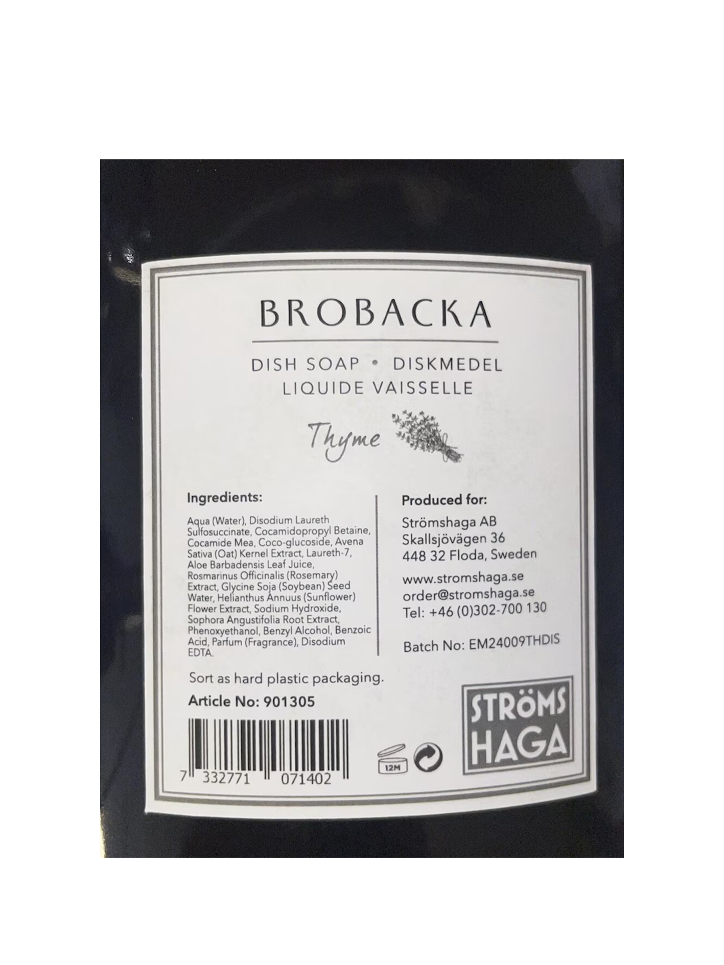 Brobacka Diskmedel, Timjan
