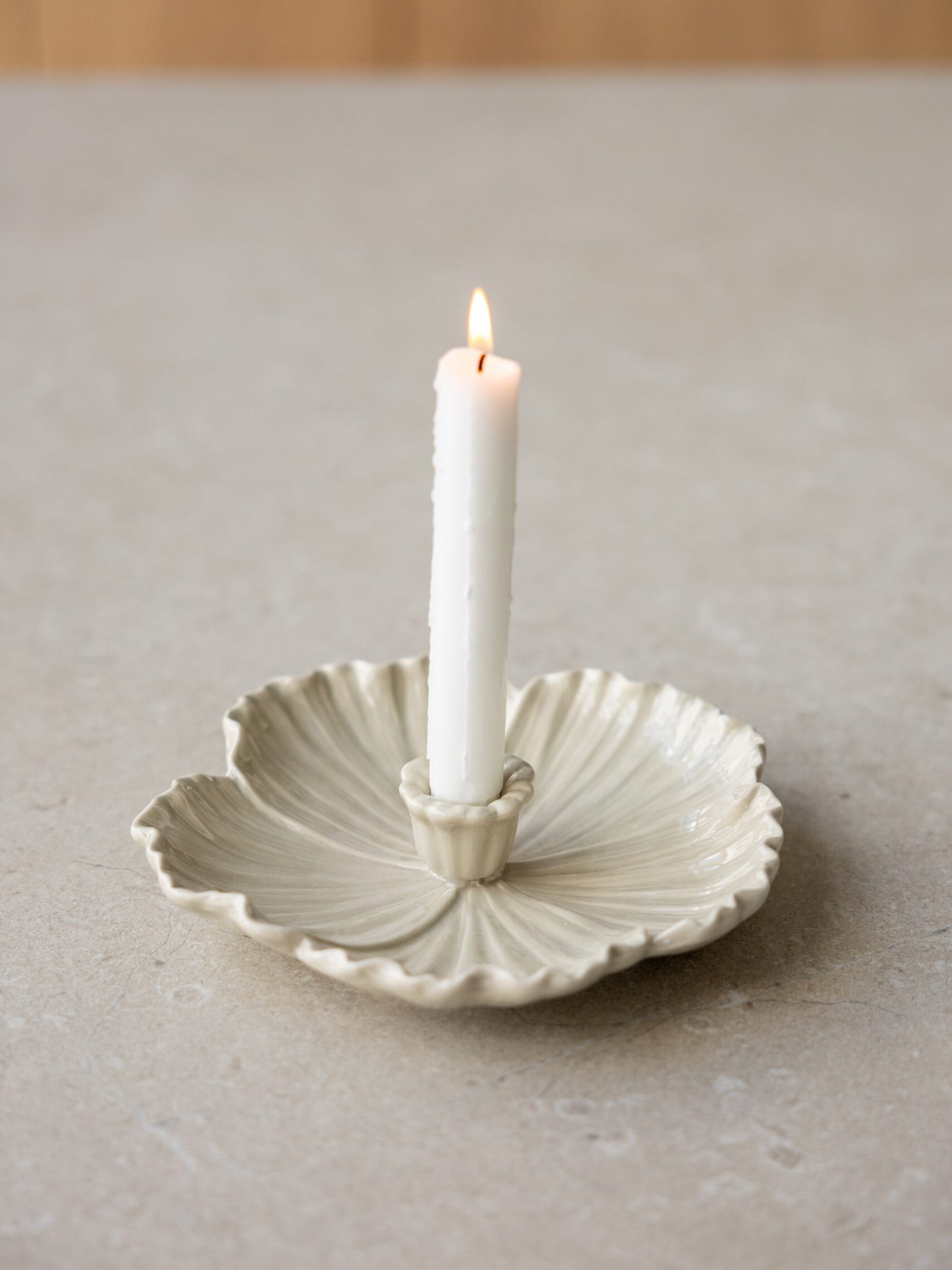 Botanik Stor Ljusstake, Beige