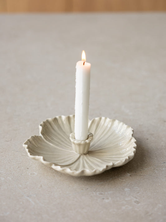 Botanik Stor Ljusstake, Beige