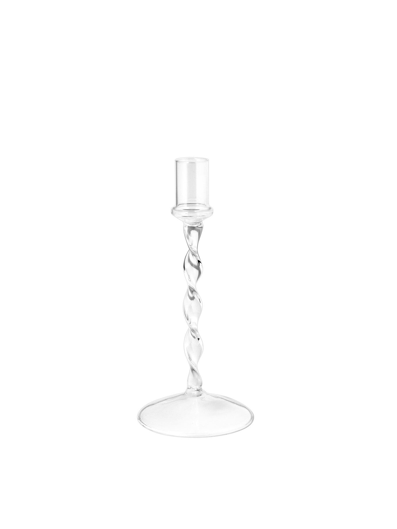 Tvistad Ljusstake Glas, 20 cm