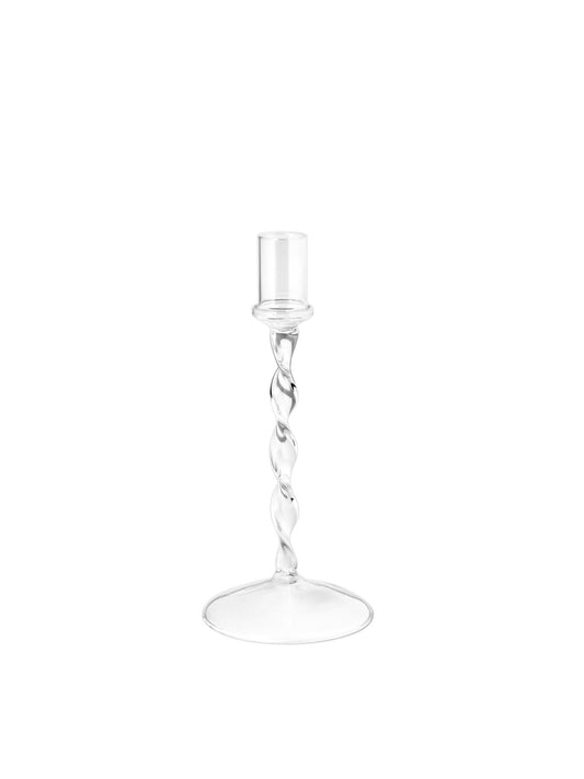 Tvistad Ljusstake Glas, 20 cm