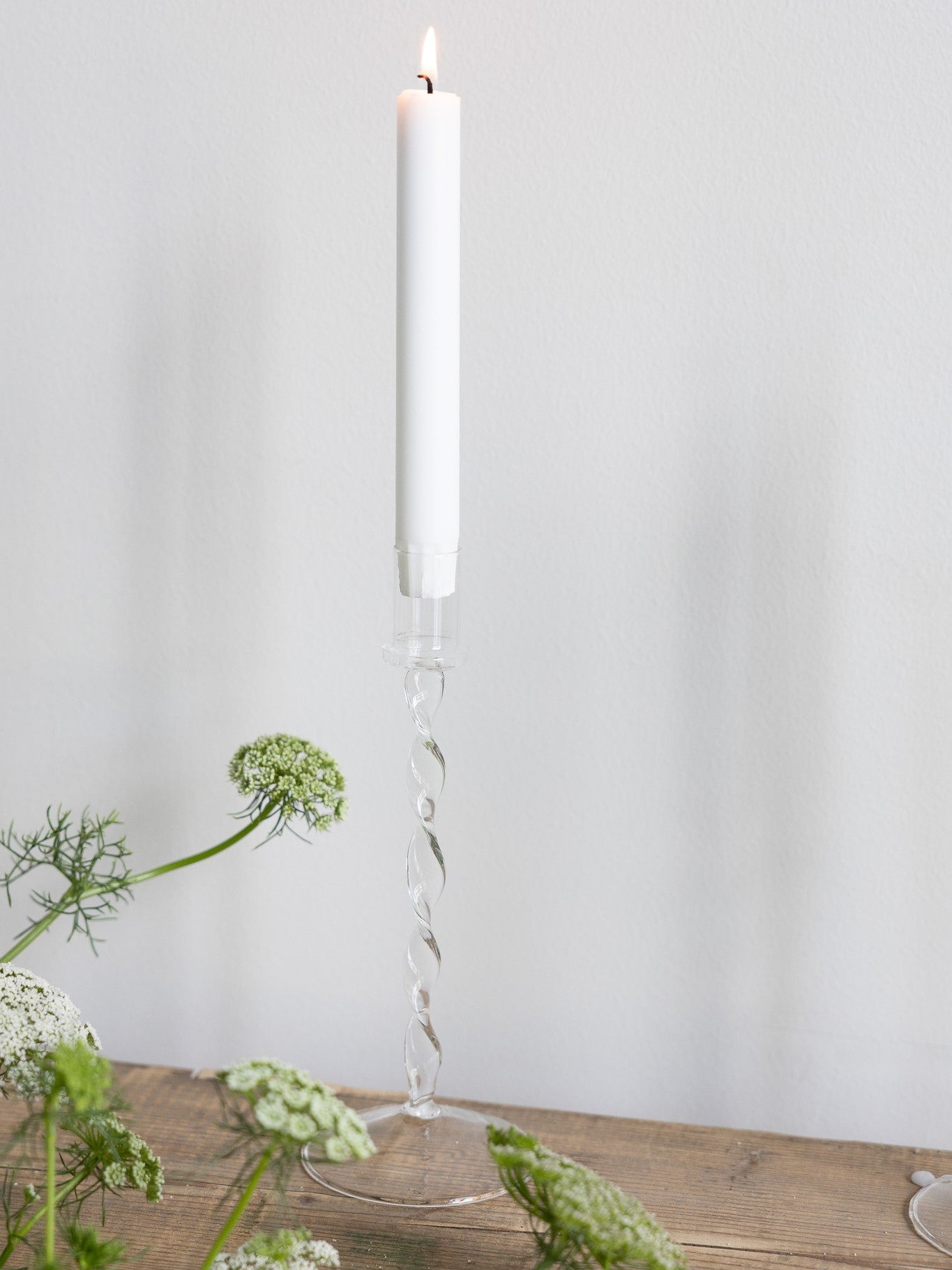 Tvistad Ljusstake Glas, 24 cm
