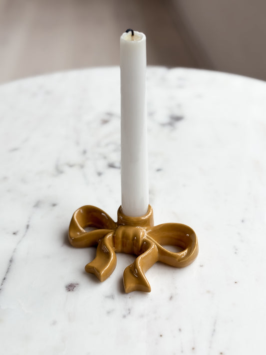 Ljusstake Rosett, Liten, Ockra