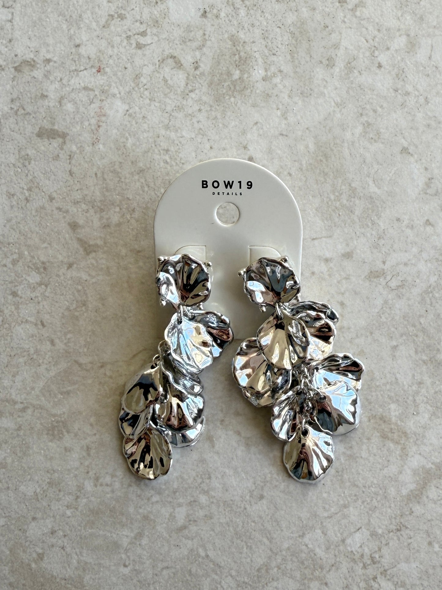 Shell Leaf Örhängen, Silver