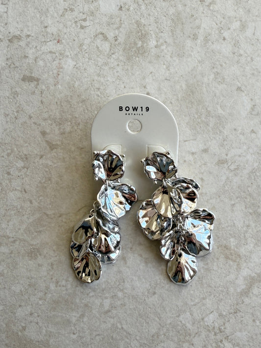 Shell Leaf Örhängen, Silver