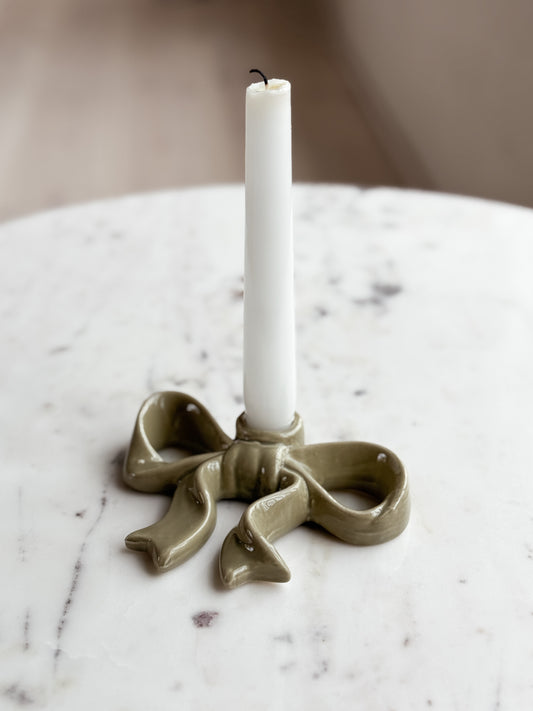 Ljusstake Rosett, Stor, Sage