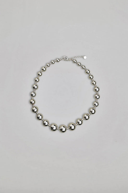 Pärlhalsband, Silver