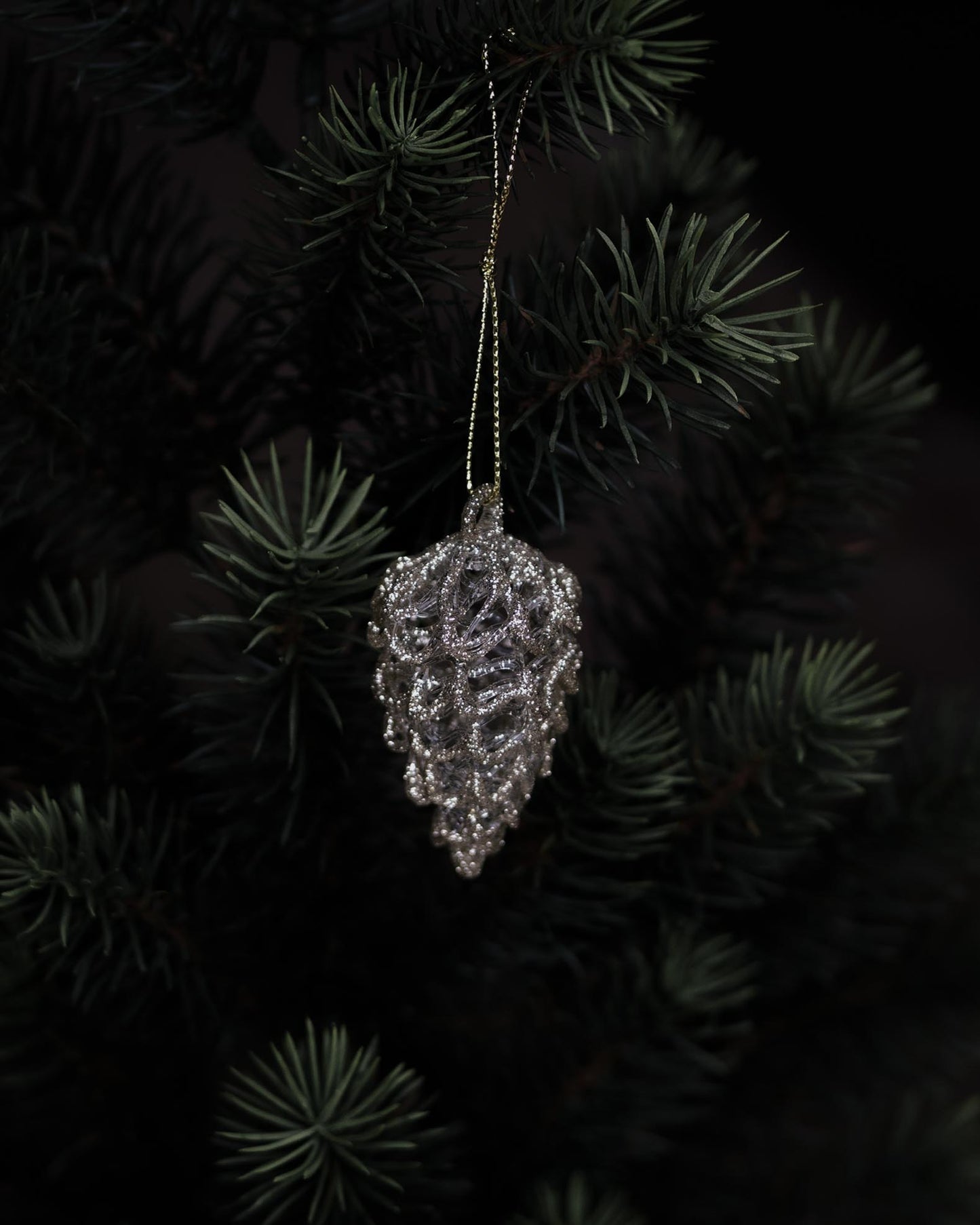 Julgranskula Kotte 3x7 cm, Silver