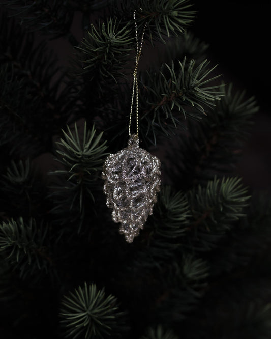 Julgranskula Kotte 3x7 cm, Silver