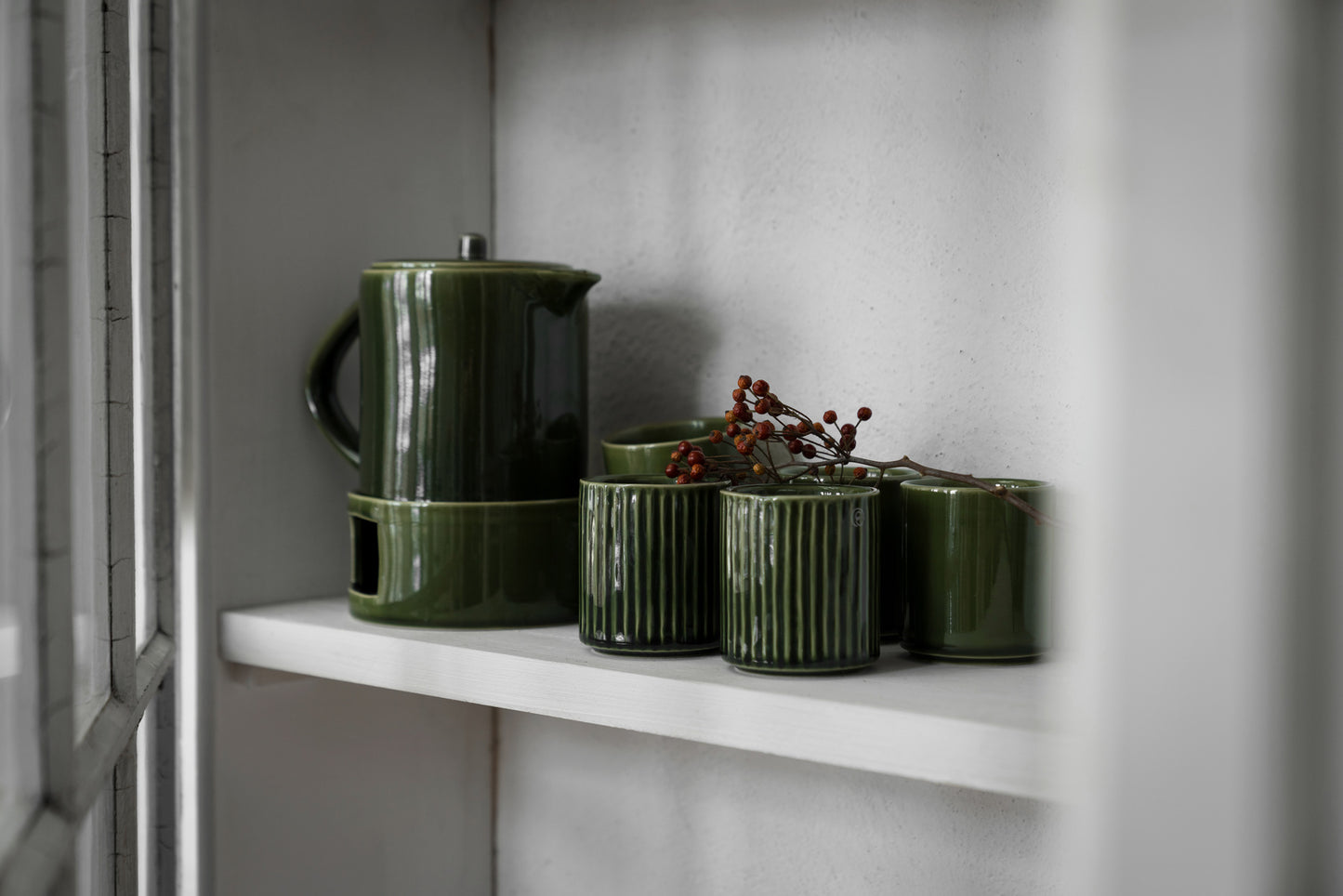 ERNST Räfflad Glöggmugg, Grön