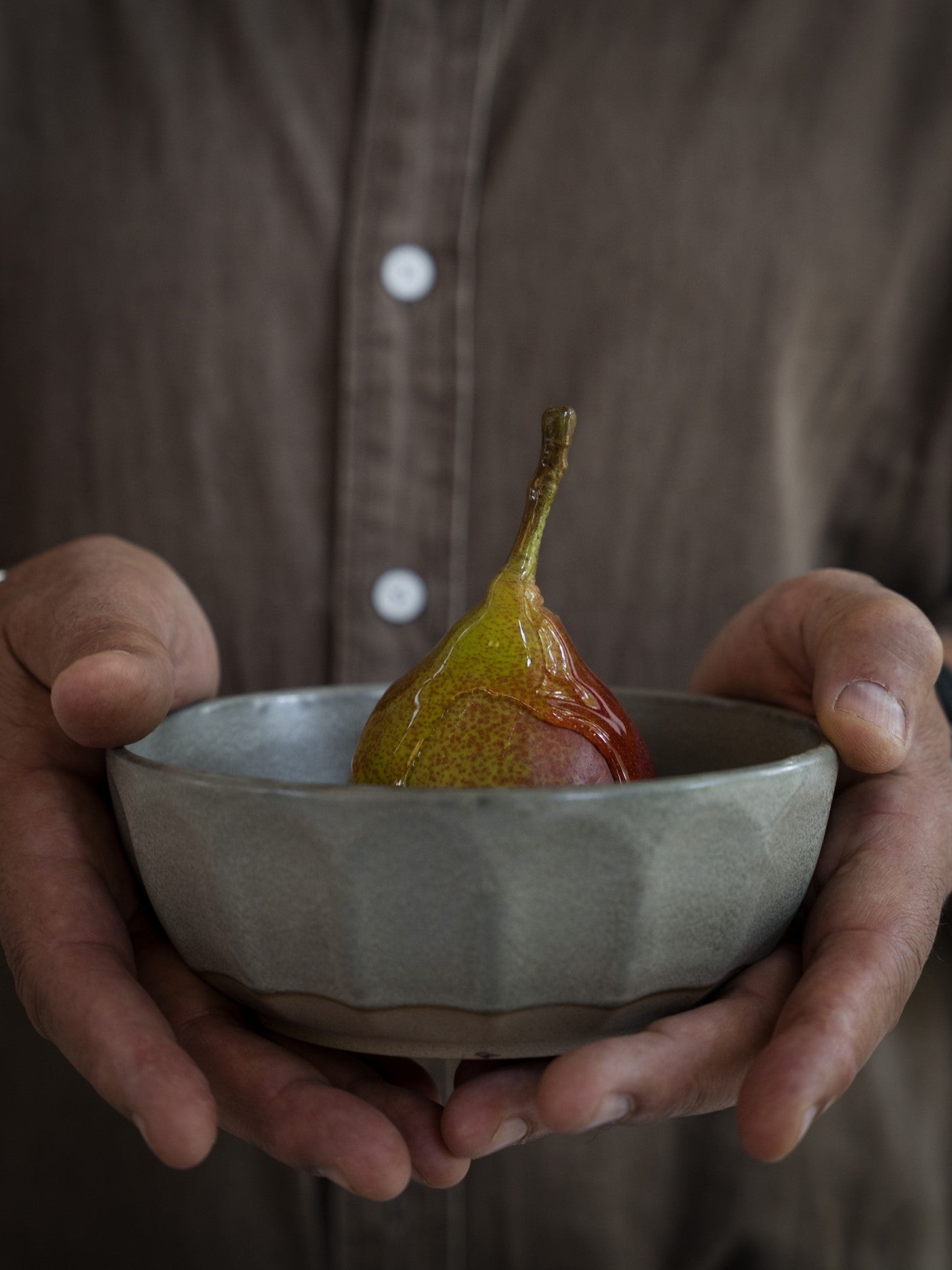 ERNST Skål 16 cm, Grå/Natur