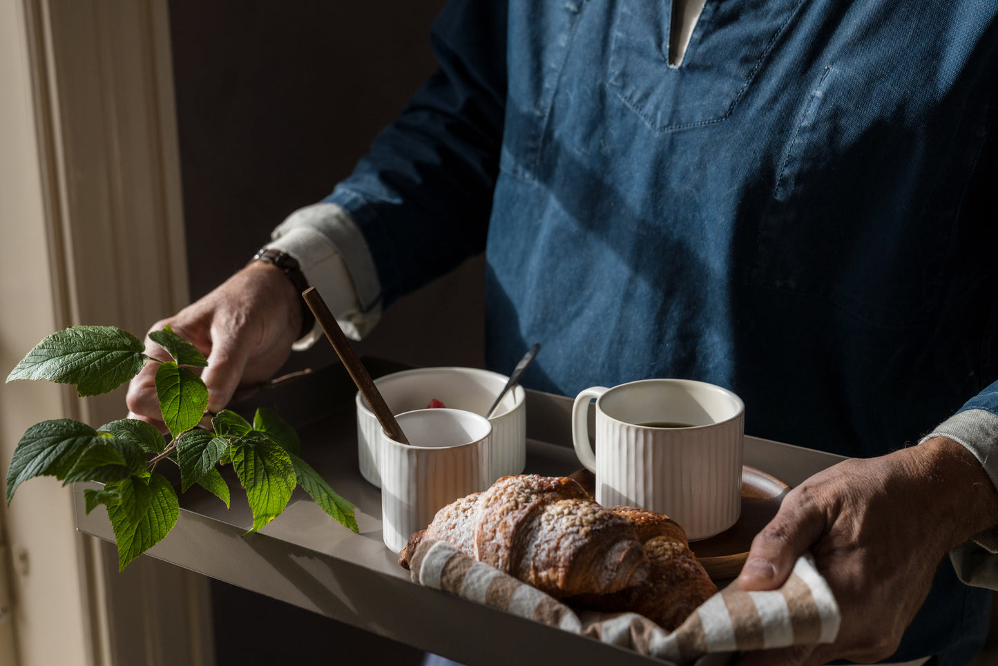 ERNST Räfflad Glöggmugg, Vit