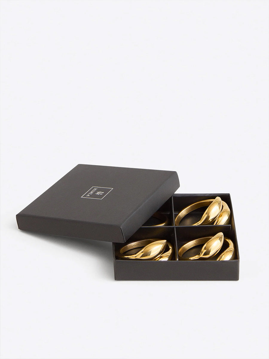 Inverness Servettringar, 4-Pack, Guld