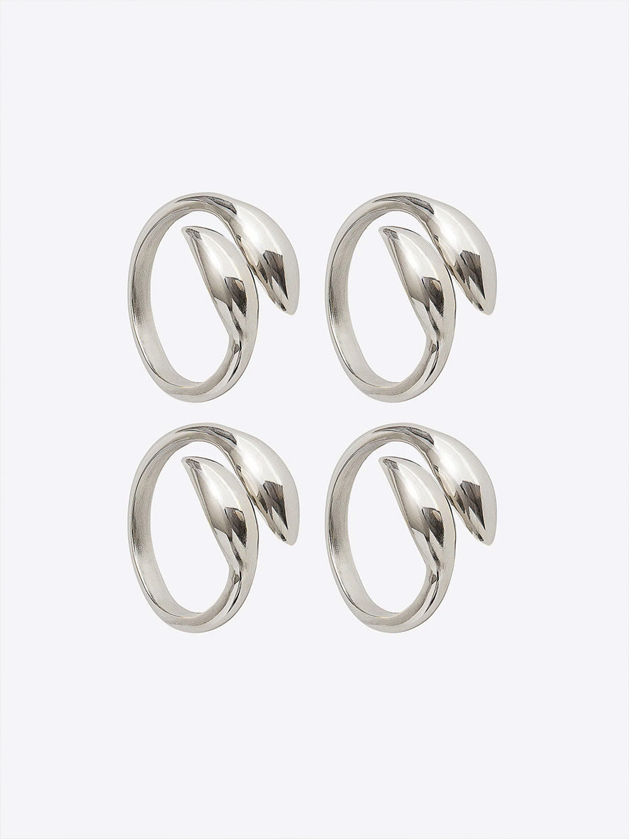 Inverness Servettringar, 4-Pack, Silver