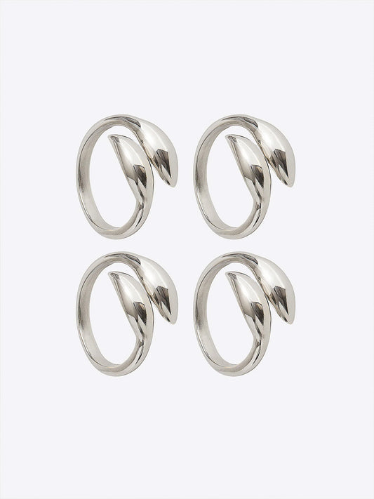 Inverness Servettringar, 4-Pack, Silver