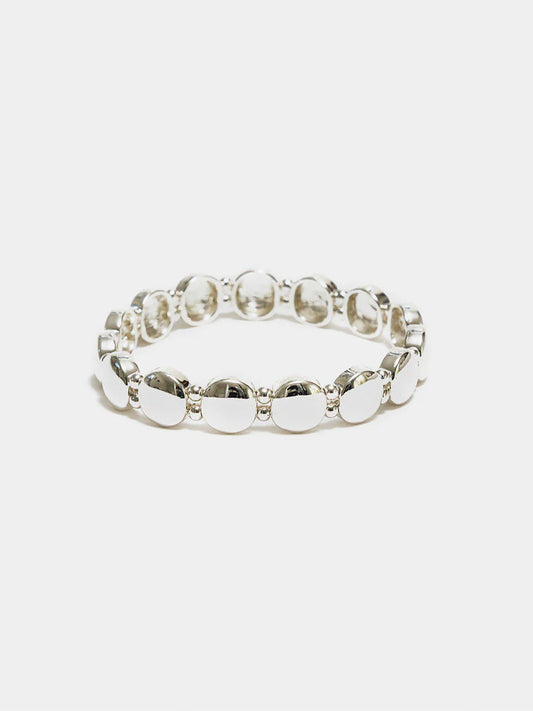 Ava Petite Elastiskt Armband, Silver