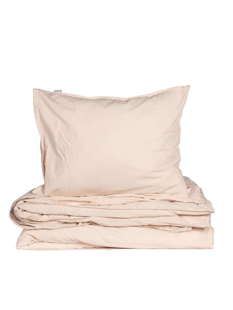 Crinkle Påslakanset, Nude Pink