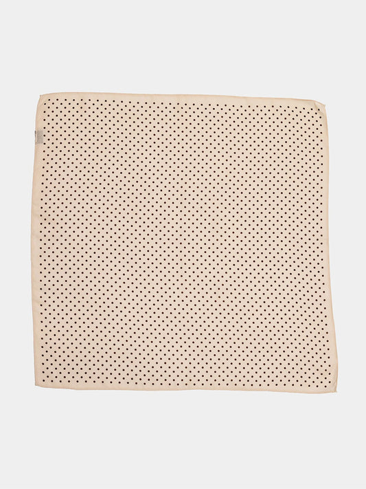 Dot Scarf, Creme/Brown