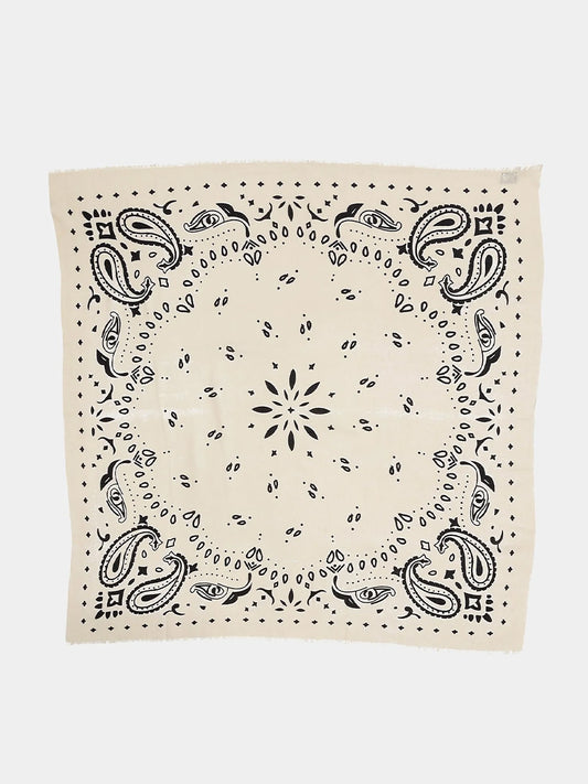 Paisley Scarf, Creme