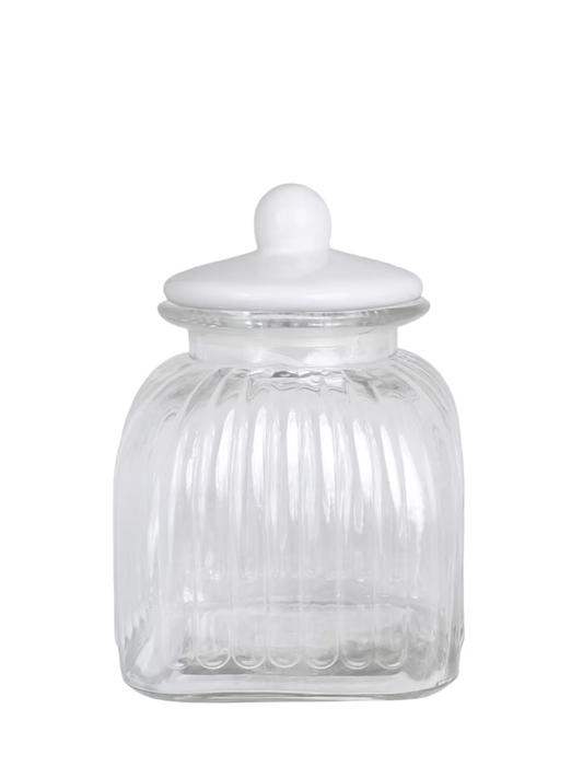 Glasburk med Porslinslock, Låg