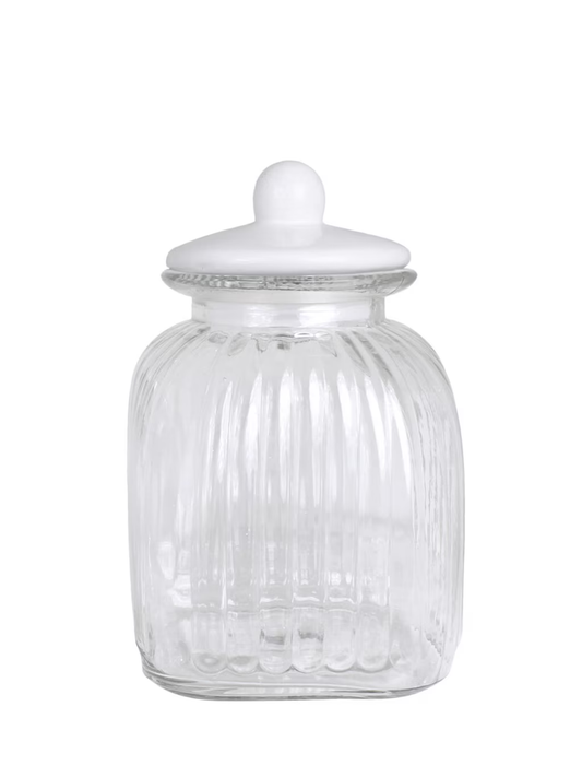 Glasburk med Porslinslock, Hög