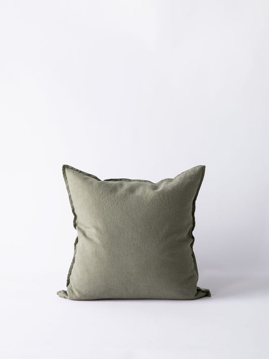 Kuddfodral Linne, Khaki, 50x50 cm