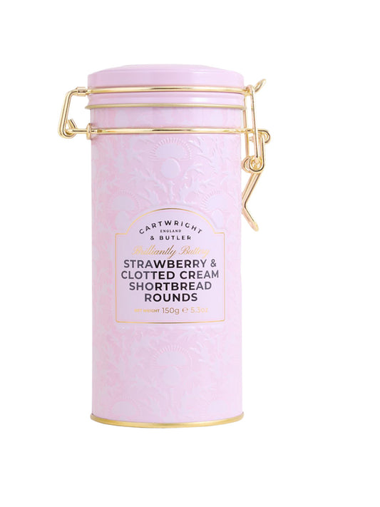Plåtburk Strawberry & Clotted Cream Shortbread Rounds 150g