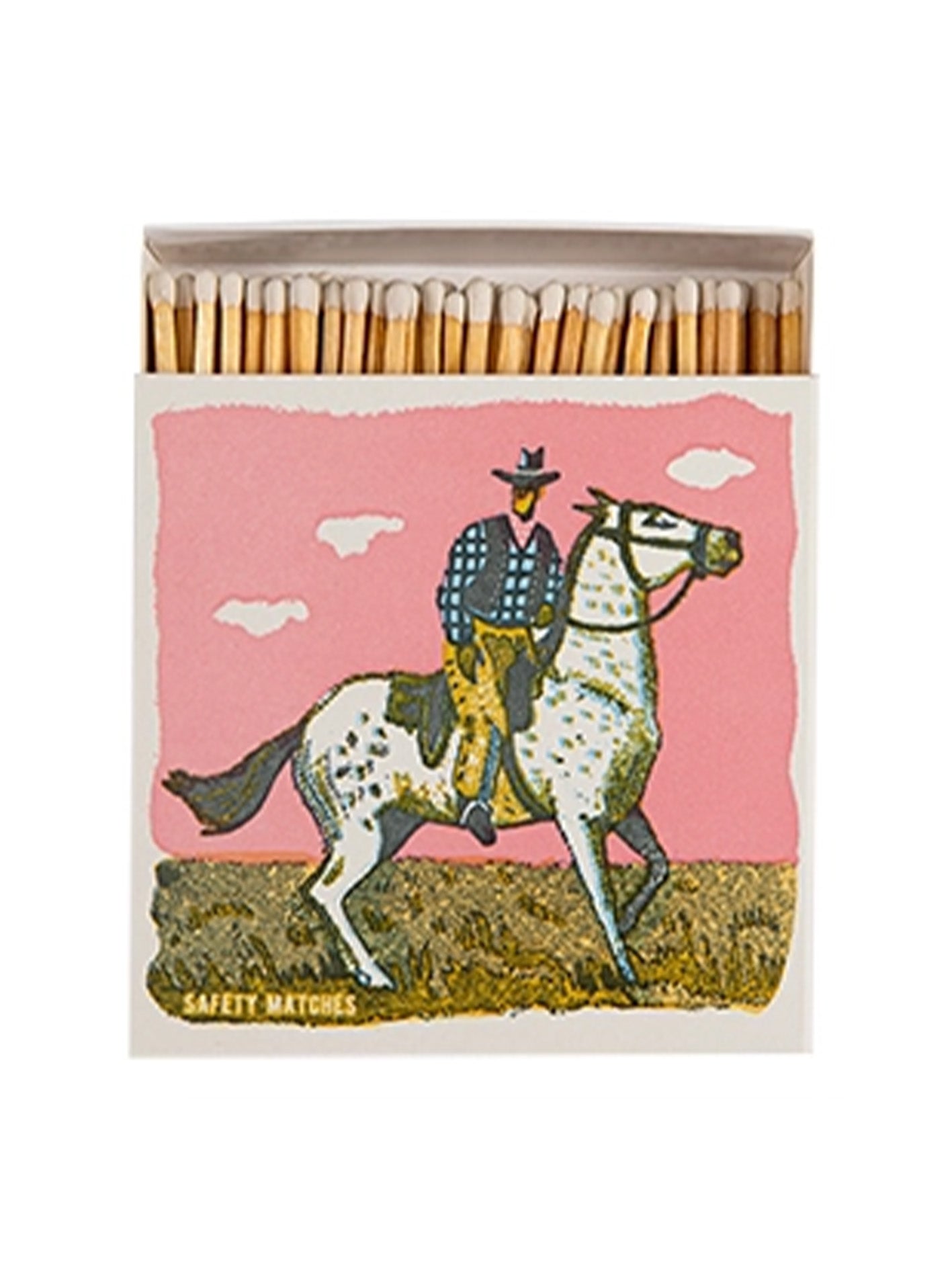 Tändsticksask Rosa Cowboy