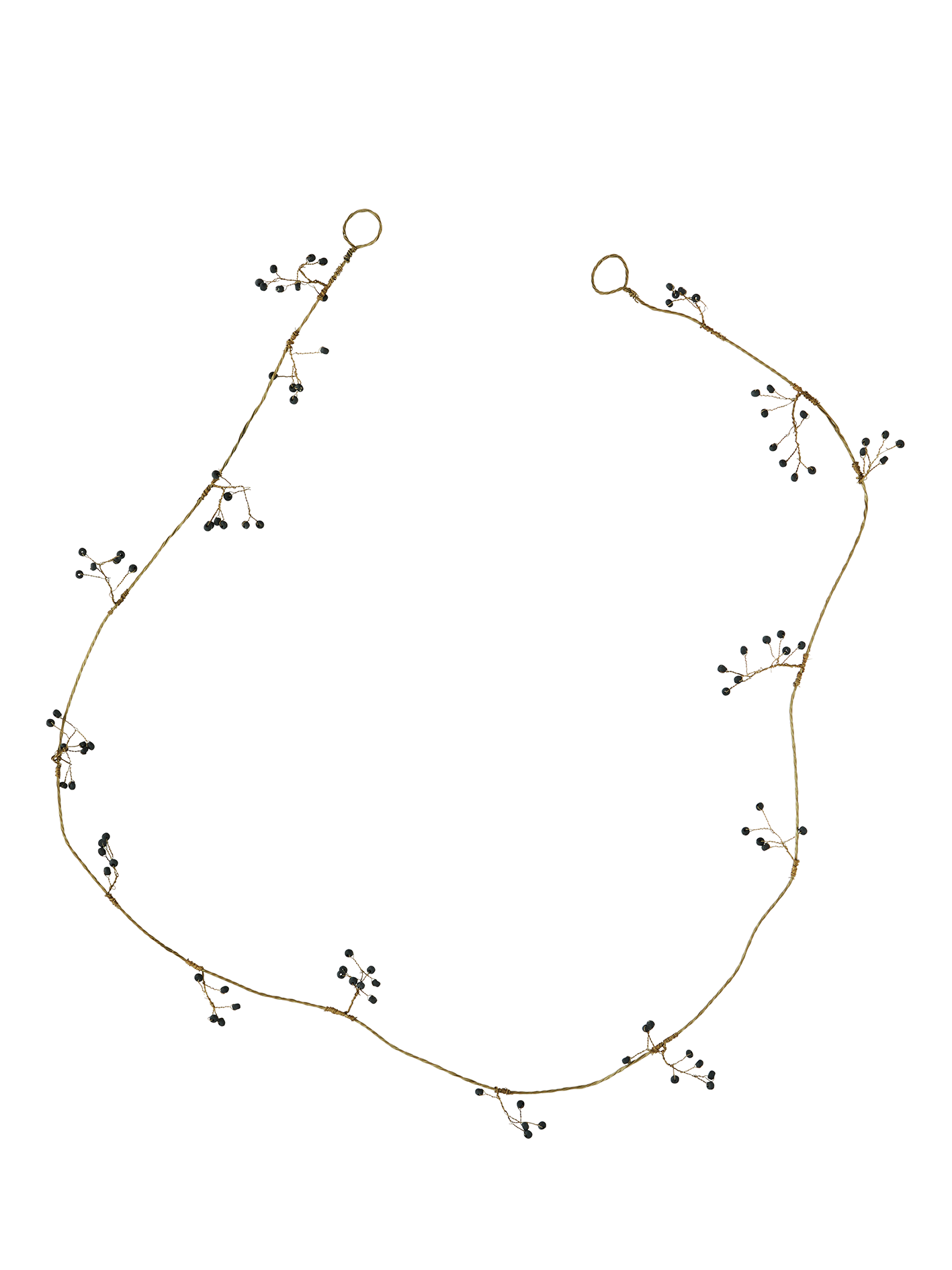 Girland 150 cm, Metall med Pärlor