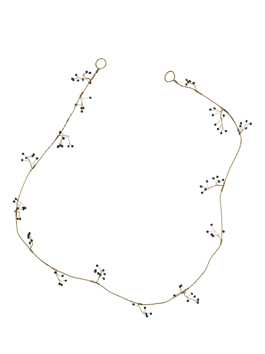 Girland 150 cm, Metall med Pärlor