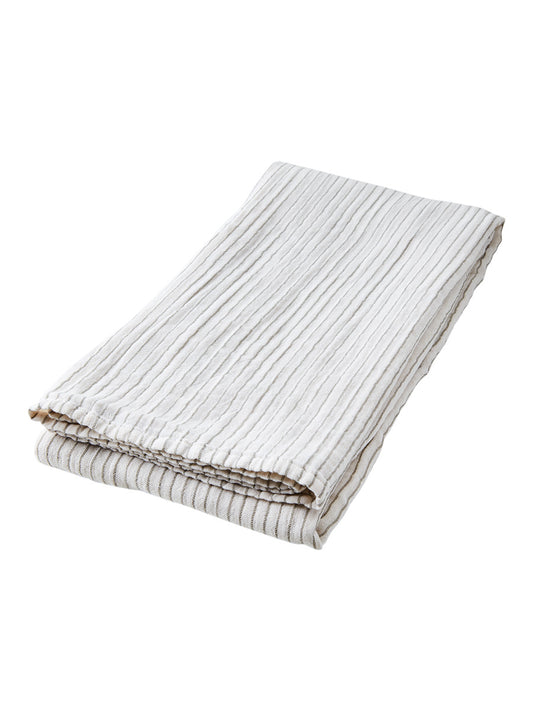 Elsa Duk, 130x220 cm, Randig Oliv/Offwhite