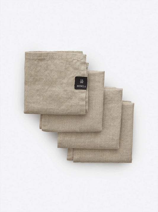 Himla Linneservetter 4-Pack, Natur, 45x45 cm