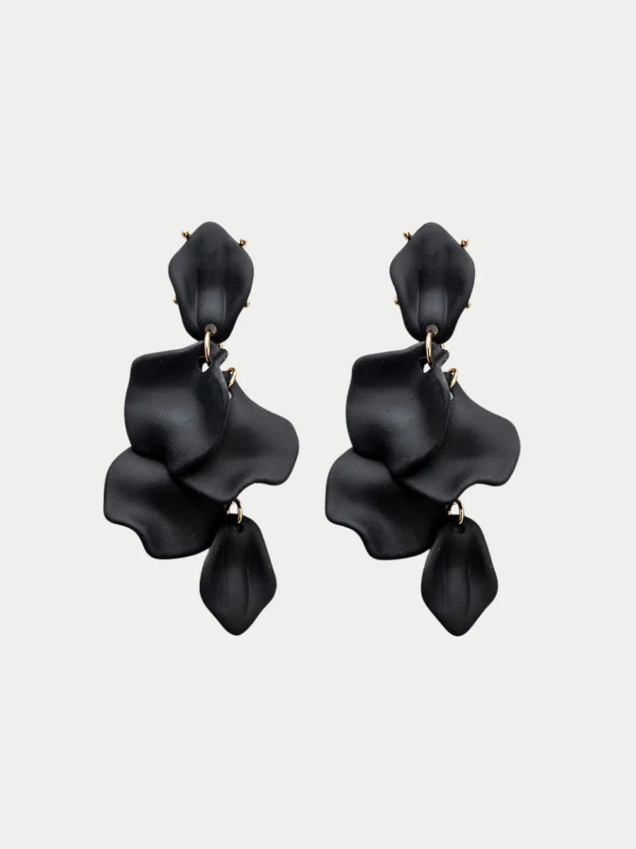 Leaf CLIP-ON Örhängen, Black