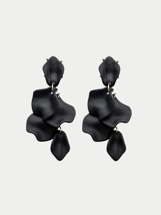 Leaf CLIP-ON Örhängen, Black