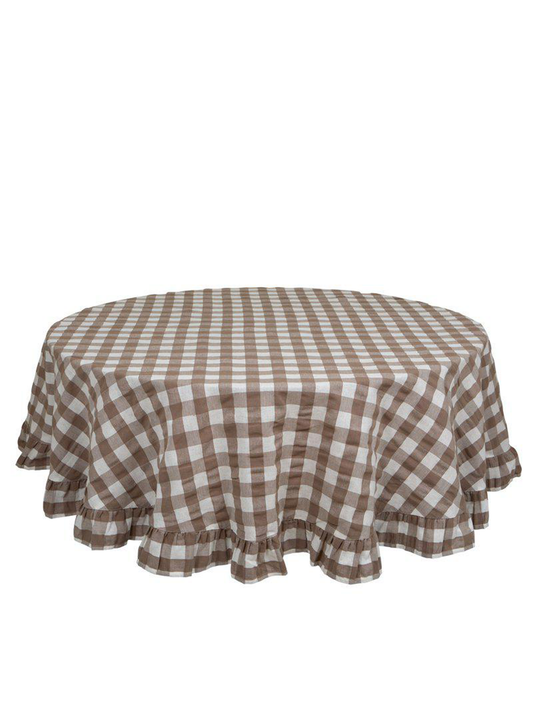Lisa Rutig Duk, Rund 150 cm, Nougat