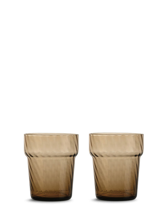 Opacity Dricksglas, 2-pack, Brown